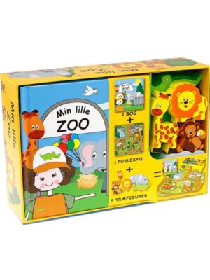 Min lille zoo - Aktivitetsæske - Børnebog - hardcover