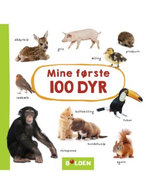 Mine første 100 dyr - Børnebog - Board books