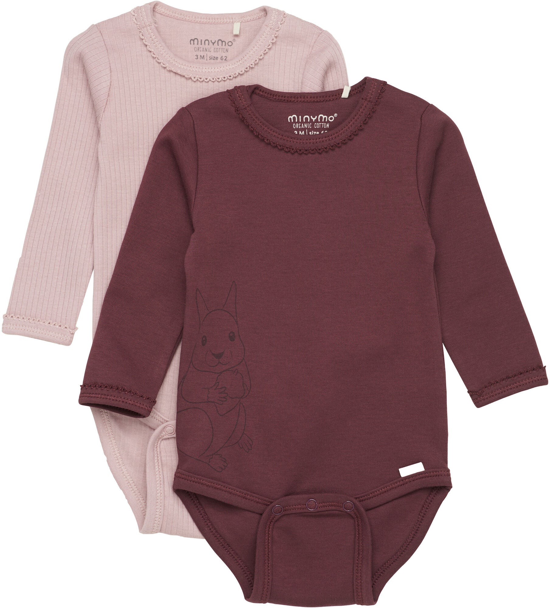 Minymo Body 2-pak, Catawba Grape, 68, Babytøj Minymo Body 2-pak, Catawba Grape, 68, Babytøj