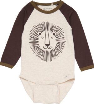 Minymo Body, Beige Melange, 68, Babytøj