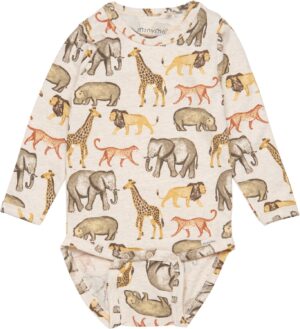 Minymo Body, Beige Melange, 74, Babytøj