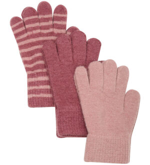 Minymo Handsker - Uld - 3-Pak - Roan Rouge