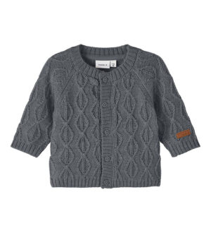 Name It Cardigan - Strik - NbmWrilla - Uld - Iron Gate