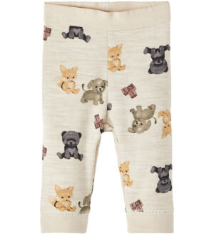 Name It Leggings - Nbnwup - Uld/Bomuld - Peyote Melange/Aop
