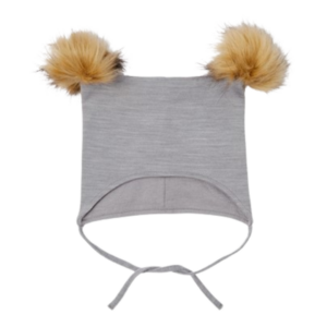 Name it Hue i uld med Pom Pom - Wuppo - Silver Filigree str. 34/39