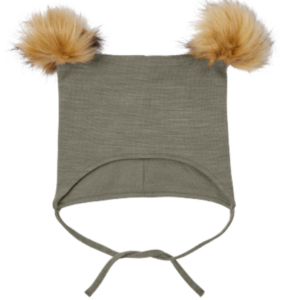 Name it Hue i uld med Pom Pom - Wuppo - Vetiver str. 40/44