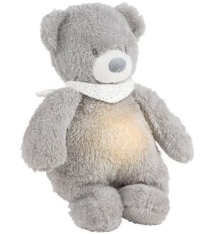 Nattou Sovebamse m. Natlys/Lyd - Sleppy Bear - Grå