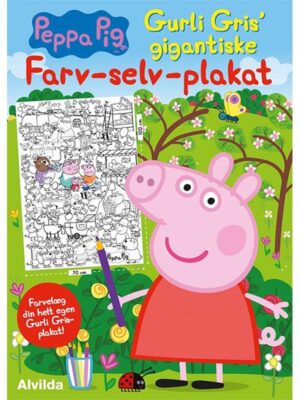 Peppa Pig - Gurli Gris' gigantiske farv-selv-plaka - Børnebog - paperback