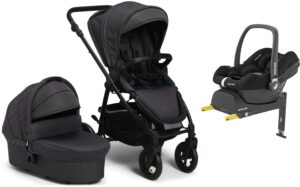 Petite Chérie Heritage 2 Duovogn inkl. Maxi-Cosi CabrioFix i-Size Autostol Baby & Base, Asphalt/Black