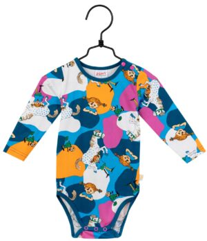 Pippi Langstrømpe Fleck Body, Blue, Babytøj