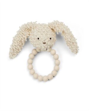 Rangle på silikone ring, bouclé kanin fra smallstuff