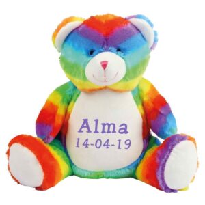Regnbue bamse med navn