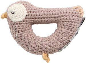 Sebra Bird Hæklet Rangle, Misty Rose