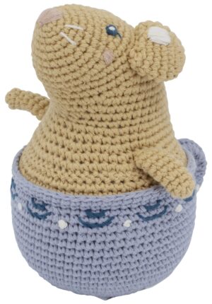 Sebra Buttercup the Mouse Tilting Toy, Goulden Hour Yellow