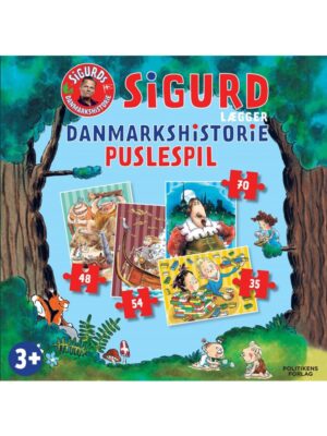 Sigurd lægger Danmarkshistorie puslespil - Børnebog