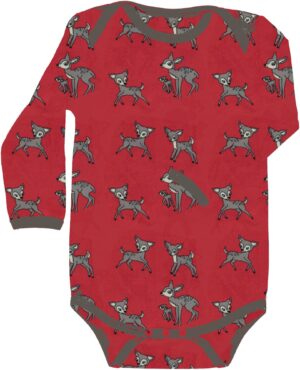 Småfolk Body, Dark Red 68, Babytøj
