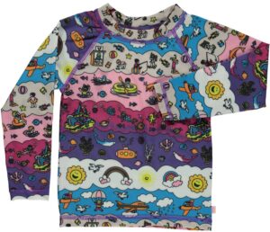 Småfolk UV T-Shirt, Sea Pink, 3-4 år
