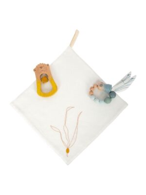 Small Foot - Cuddle Cloth Seacoast with Rattle and Grab Ring 3dlg.