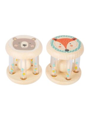 Small Foot - Wooden Rattle Animal Set of 2