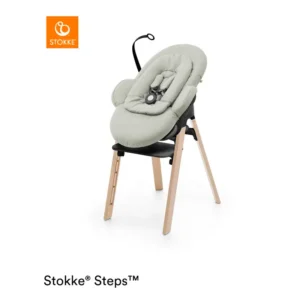 Stokke Steps black/natural inkl. skråstol deep grey