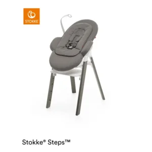 Stokke Steps white/hazy grey inkl. skråstol deep grey