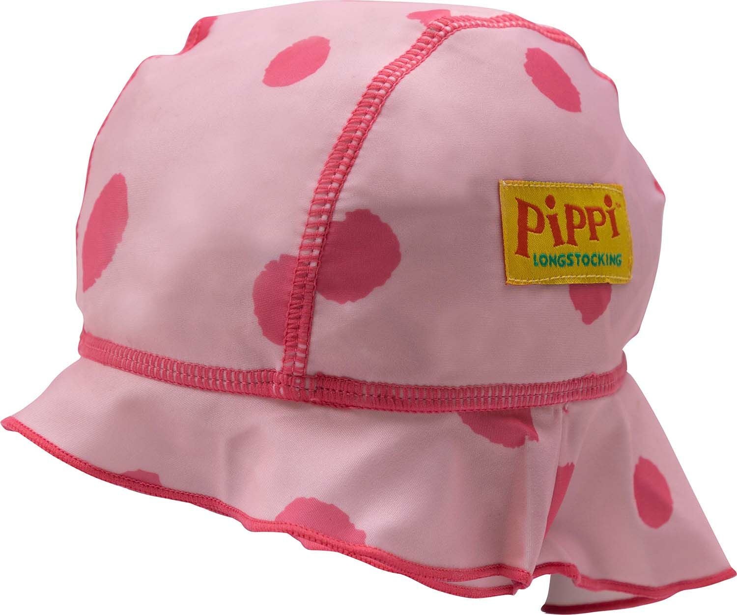 Swimpy UV-hat Pippi Langstrømpe, Lyserød, 74-80 Swimpy UV-hat Pippi Langstrømpe, Lyserød, 74-80