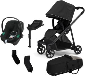 Thule Shine Duovogn inkl. Cybex Aton B2 & Base, Black/Black