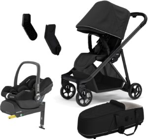 Thule Shine Duovogn inkl. Maxi-Cosi CabrioFix & Base, Black/Black
