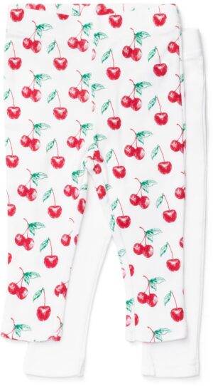 Tiny Treasure Lexi Leggings 2-Pack, White 68, Babytøj