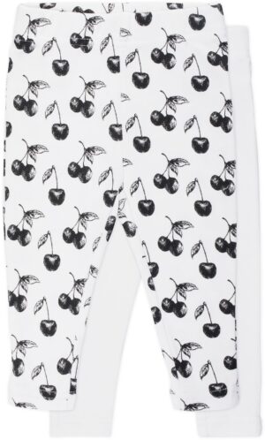 Tiny Treasure Lexi Leggings 2-Pack, White 74, Babytøj
