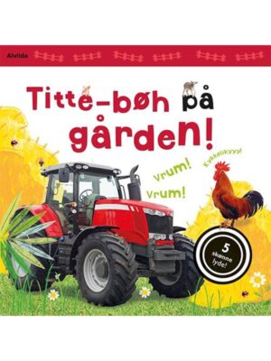 Titte-bøh på gården! Papbog med 5 skønne lyde - Børnebog - Board books