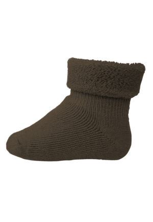 Uld Ankelstrømpe Terry - Brown Melange - 22/24
