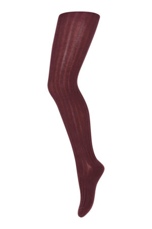 Uld Strømpebuks Rib - 36 Grape Skin - 100