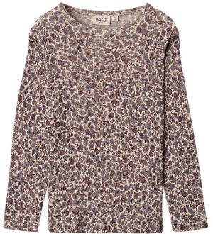 Wheat Bluse - Uld - Purple Flowers