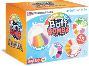 Zimpli Kids Baff Bombz Badebomber Regnbue, Rumskib, Måne & Stjerne