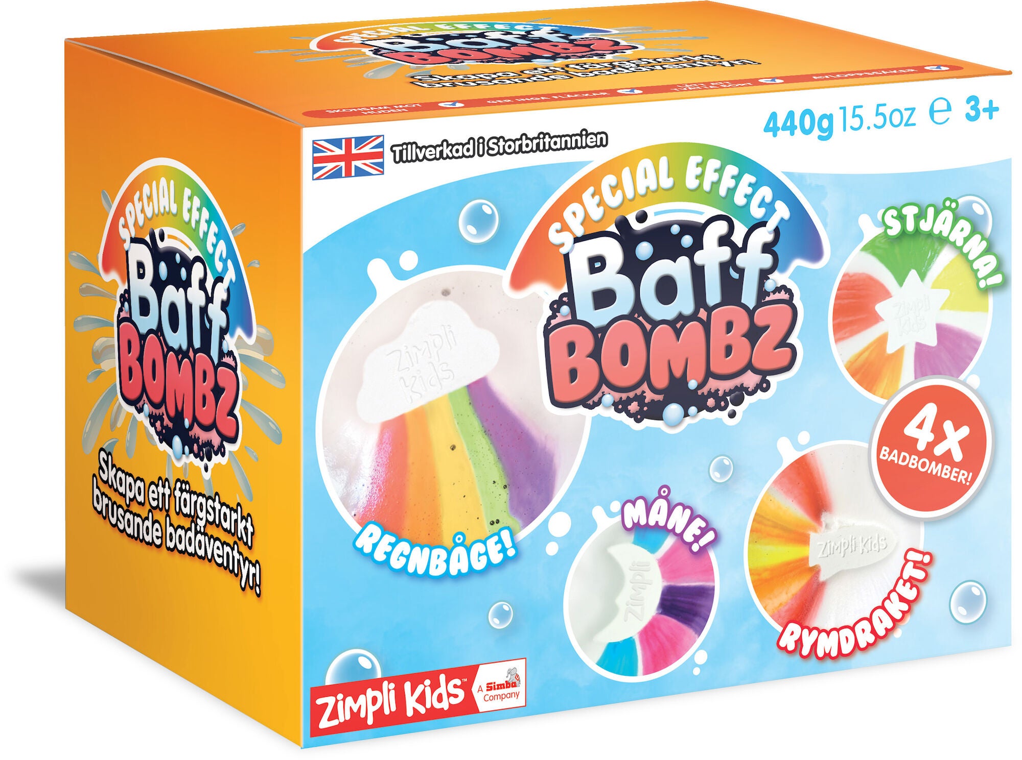 Zimpli Kids Baff Bombz Badebomber Regnbue, Rumskib, Måne & Stjerne Zimpli Kids Baff Bombz Badebomber Regnbue, Rumskib, Måne & Stjerne
