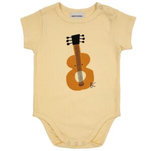 Bobo Choses Baby Acoustic Guitar Body Short Sleeve Light Yellow - Str. 18 mdr