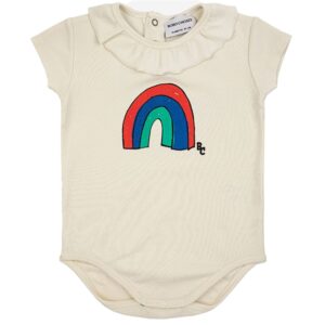 Bobo Choses Baby Rainbow Ruffle Collar Body Short Sleeve Offwhite - Str. 6 mdr