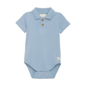Body kortærmet Polo - Dusty Blue - 74