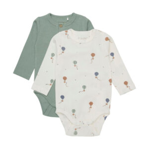 Body langærmet 2-Pack Rib - Lily Pad - 68