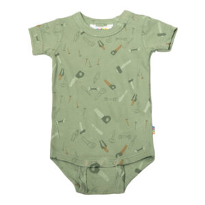 Body m/korte ærmer - Light Green - 80