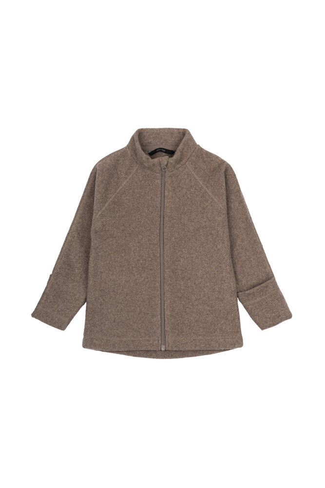 Bomuld Fleece Baby Jakke - MELANGE DENVER - 80 Bomuld Fleece Baby Jakke - MELANGE DENVER - 80