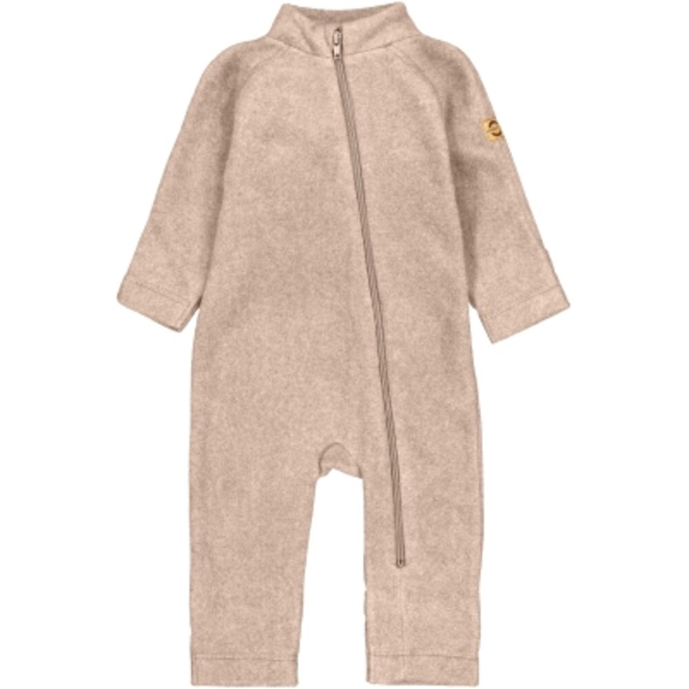 Bomuld Fleece Baby dragt - WARM TAUPE - 68 Bomuld Fleece Baby dragt - WARM TAUPE - 68