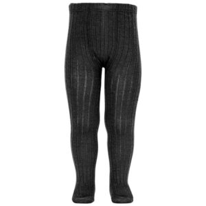 Cóndor Strømpebukser Uld Rib Black - Str. 6-12 mdr/0