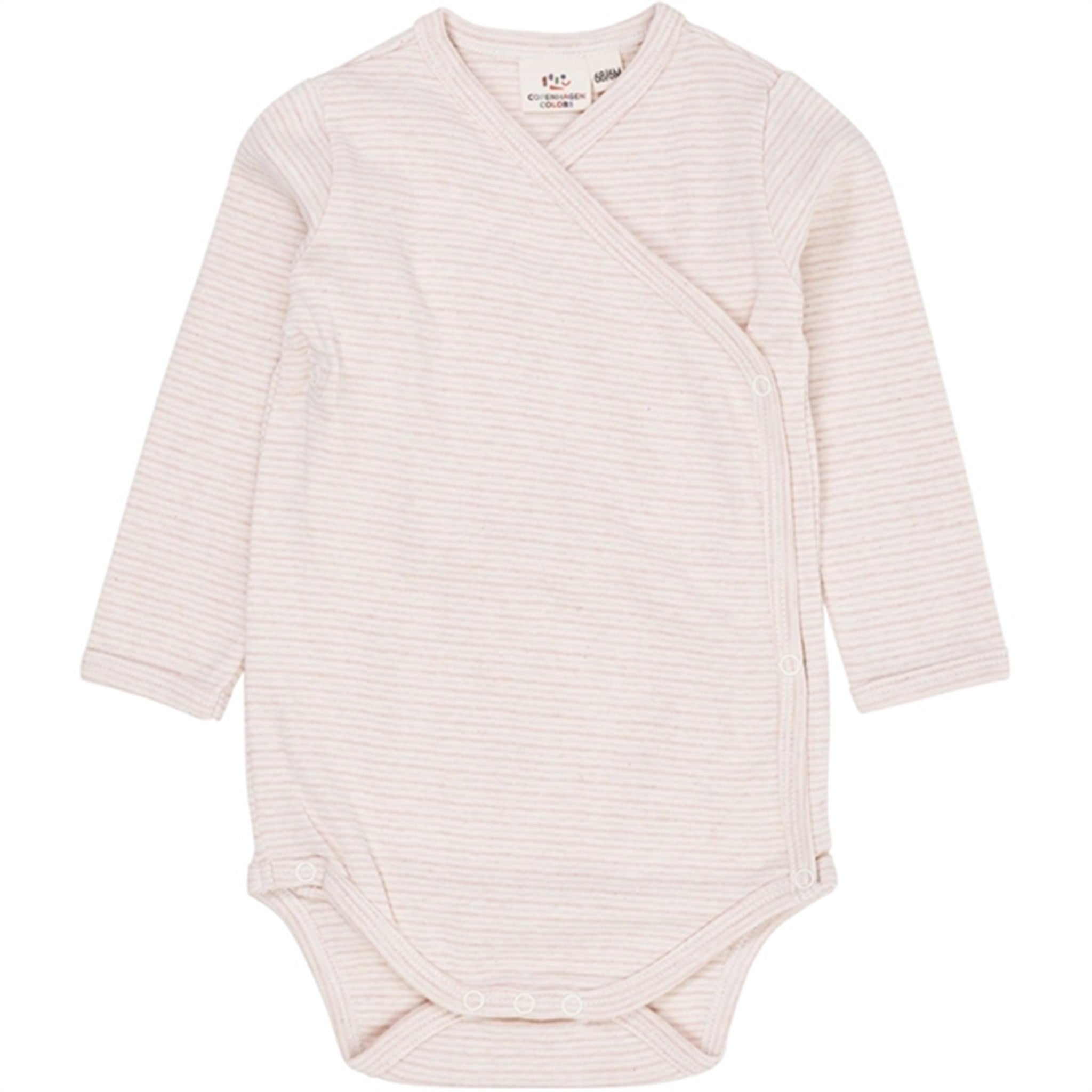 Copenhagen Colors Soft Pink Stripe Wrap Body - Str. 68 Copenhagen Colors Soft Pink Stripe Wrap Body - Str. 68