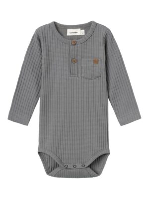 Dimo langærmet slim body - SILVER - 80