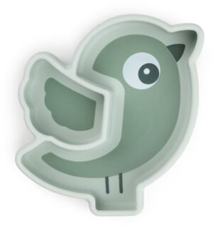 Done By Deer Stick & Stay Silikonetallerken Birdee, Green