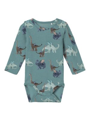 Dragon langærmet body - mineral blue - 74