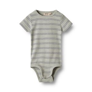 Edvald kortærmet body - sea mist stripe - 92