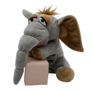 Elefant (mammut) hånddukke 25 cm.